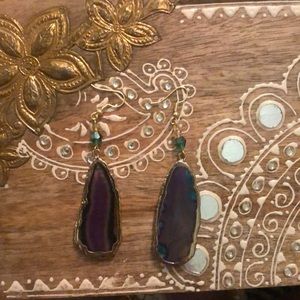 Handmade Geode earrings